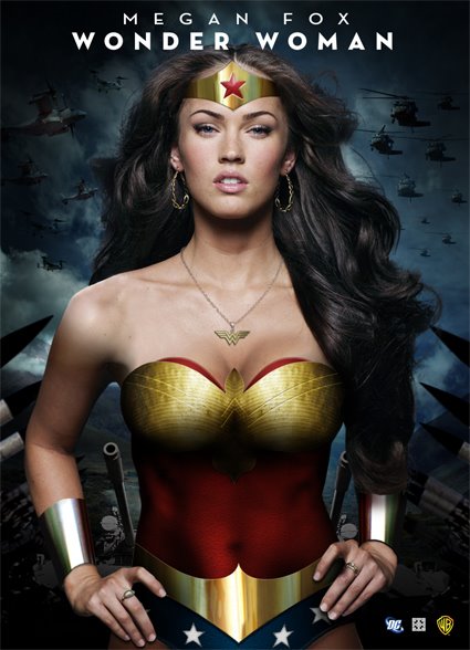 Megan Fox Wonder Woman Poster. Megan Fox as Wonder Woman.